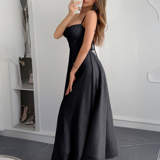Damen Sommerliches Maxikleid mit verstellbaren Trägern und taillierter Passform R&B