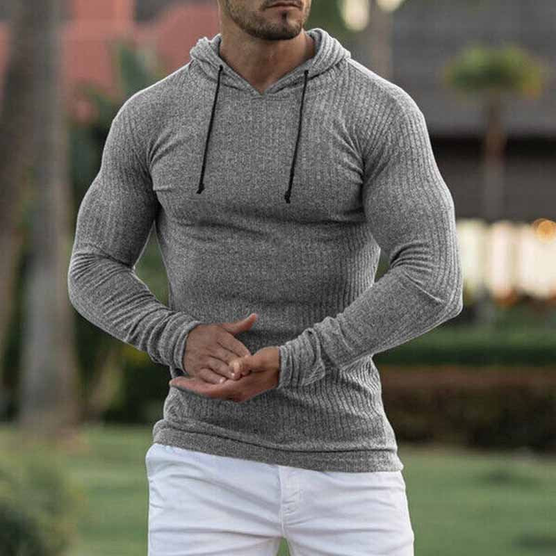 Herren Hoodie mit Rippstruktur und weitem Schnitt R&B