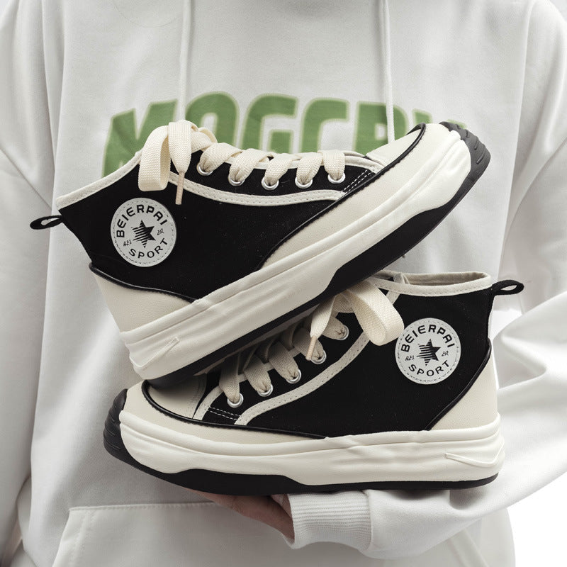 Damen Sportliche High-Top Sneakers mit strapazierfähigem Obermaterial und dämpfender Sohle