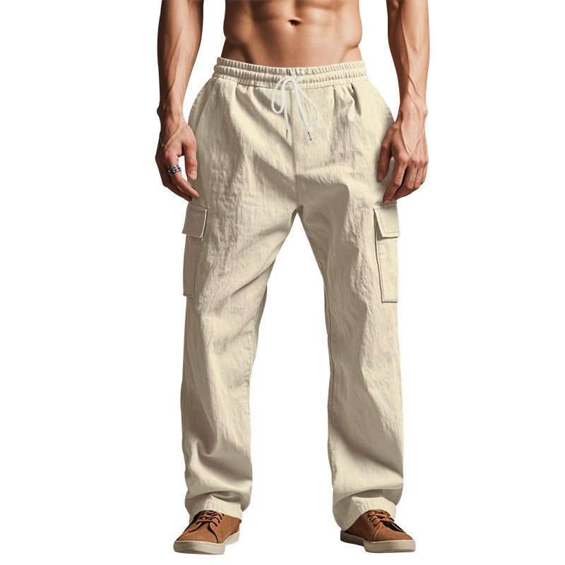 Herren lockere Cargohose mit elastischem Bund und praktischen Seitentaschen R&B