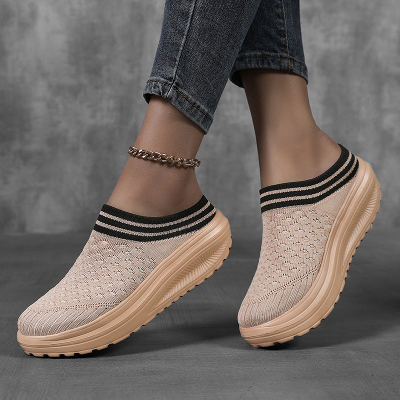 Damen Komfortable Clogs mit elastischem Einsätzen und atmungsaktivem Obermaterial