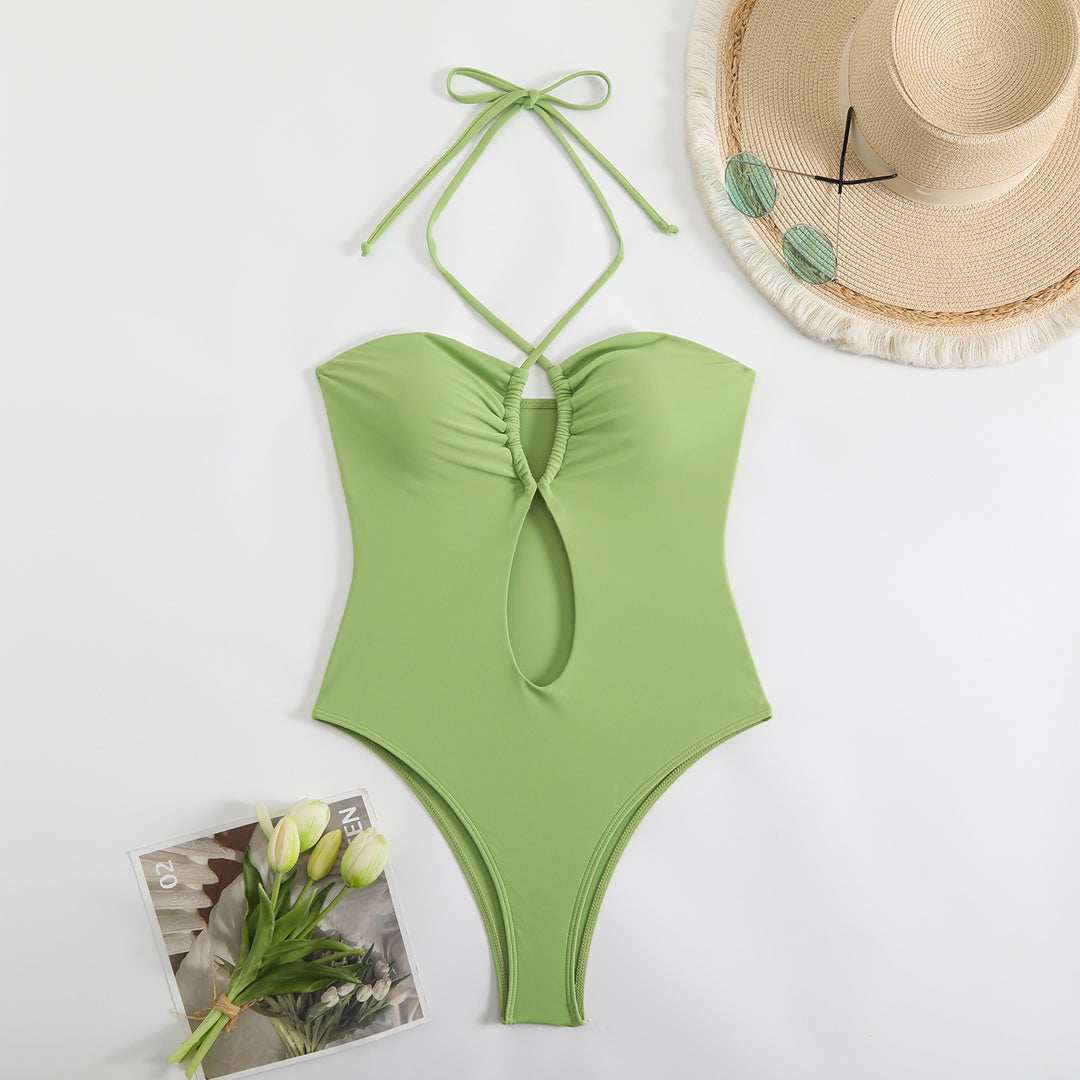 Damen Trendiger Einteiler Badeanzug mit verspieltem Cut-Out R&B