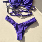 Damen Triangel-Bikini mit verstellbarem Schnürdesign und Figur formendem Schnitt R&B