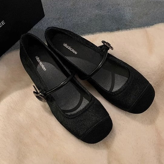 Damen Ballerina mit elegantem Leopardenmuster und modischem Schnallenverschluss