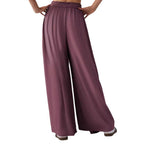 Damen Weit geschnittene Jersey-Hose mit elastischer Taille und elegantem Fall R&B