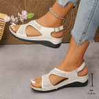 Damen Komfortable und atmungsaktive Sandalen mit verstellbarem Riemen R&B