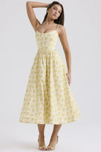 Damen Maxikleid mit floralem Print und verstellbaren Spaghettiträgern R&B