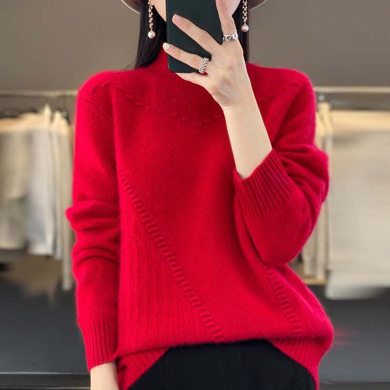Damen Eleganter und bequemer Strickpullover mit einzigartigem Design R&B