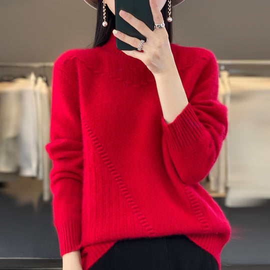 Damen Eleganter und bequemer Strickpullover mit einzigartigem Design R&B