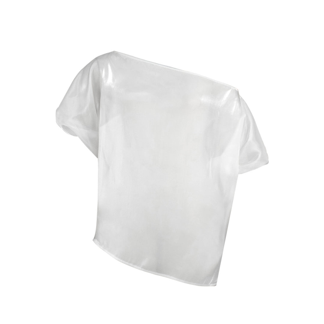 Damen Transparente Chiffon-Bluse R&B