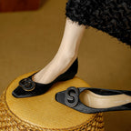 Damen Elegante Ballerinas mit luxuriösem Schmuckdetail