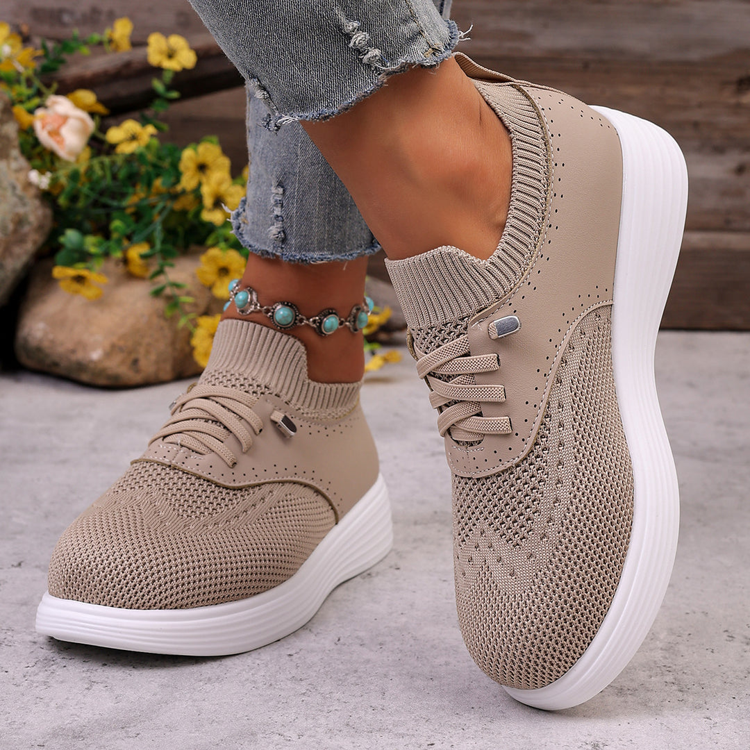 Damen komfortable Sneaker mit atmungsaktivem Obermaterial und flexiblem Fußbett R&B