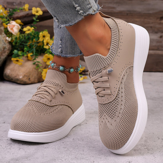 Damen komfortable Sneaker mit atmungsaktivem Obermaterial und flexiblem Fußbett R&B