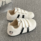 Damen Sneakers mit Velcro-Verschluss und lustigem Tierdesign