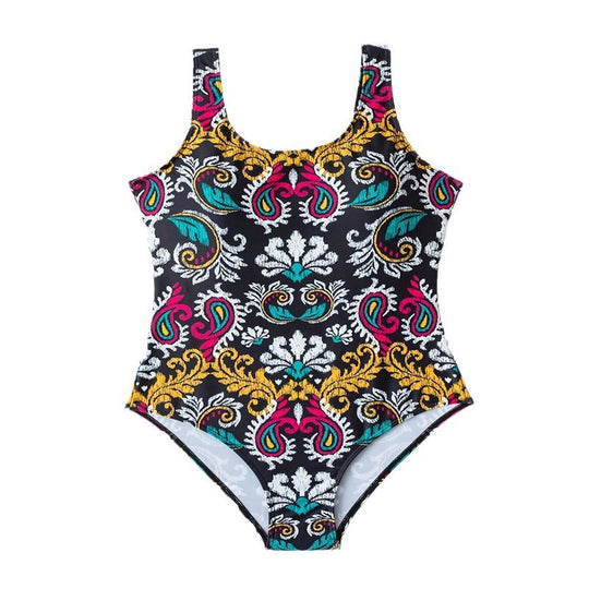 Damen Einteiliger Badeanzug mit farbenfrohem Muster R&B