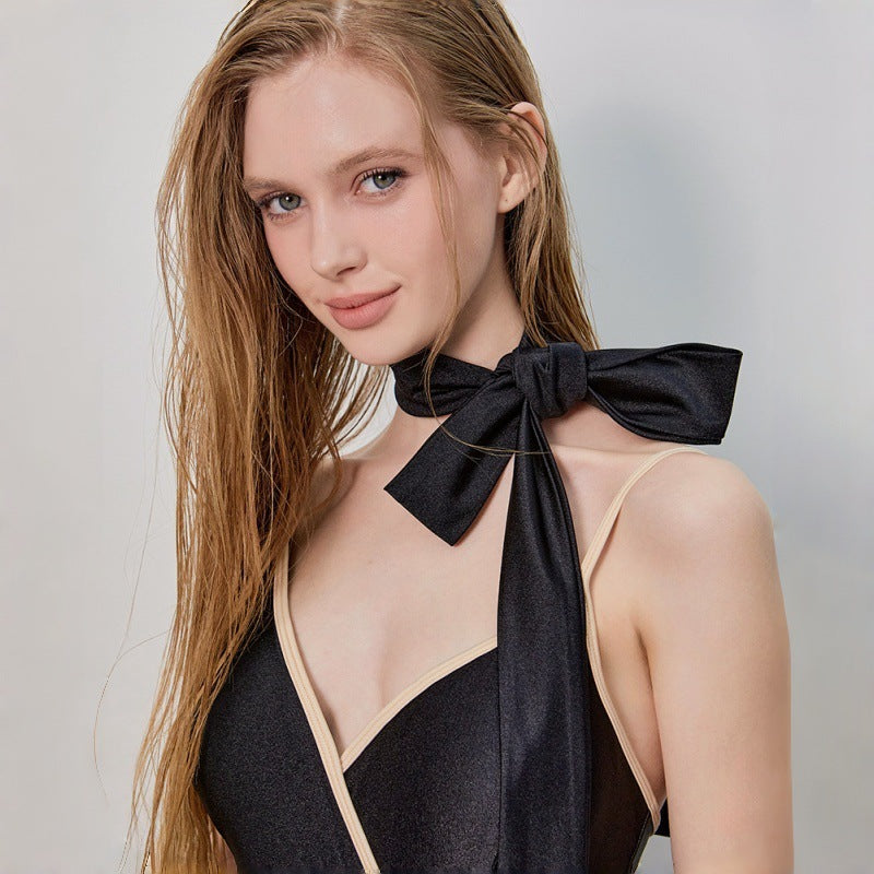 Damen Eleganter Einteiler mit schickem Halstuch R&B