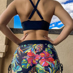 Damen Sportliches Bikiniset mit buntem Muster R&B