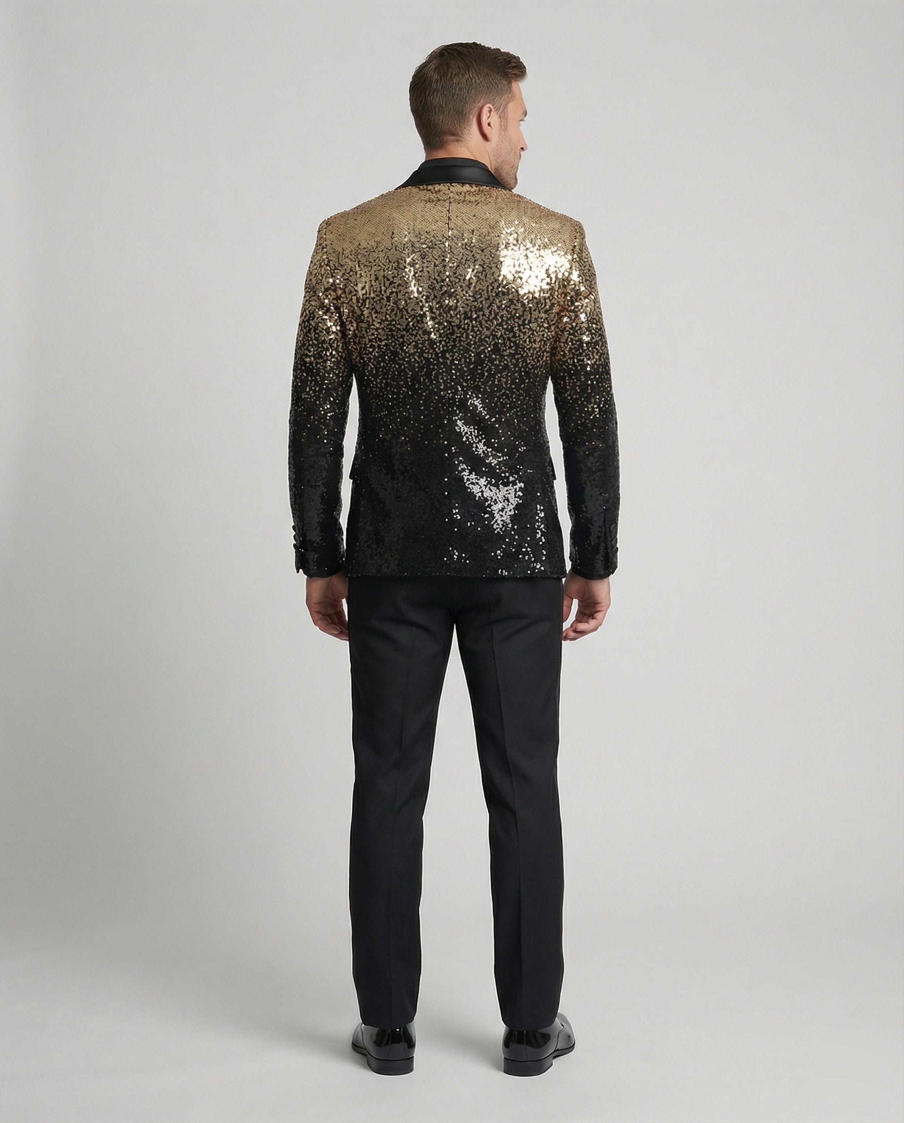 Herren glamouröser Pailletten Blazer R&B