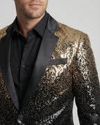 Herren glamouröser Pailletten Blazer R&B
