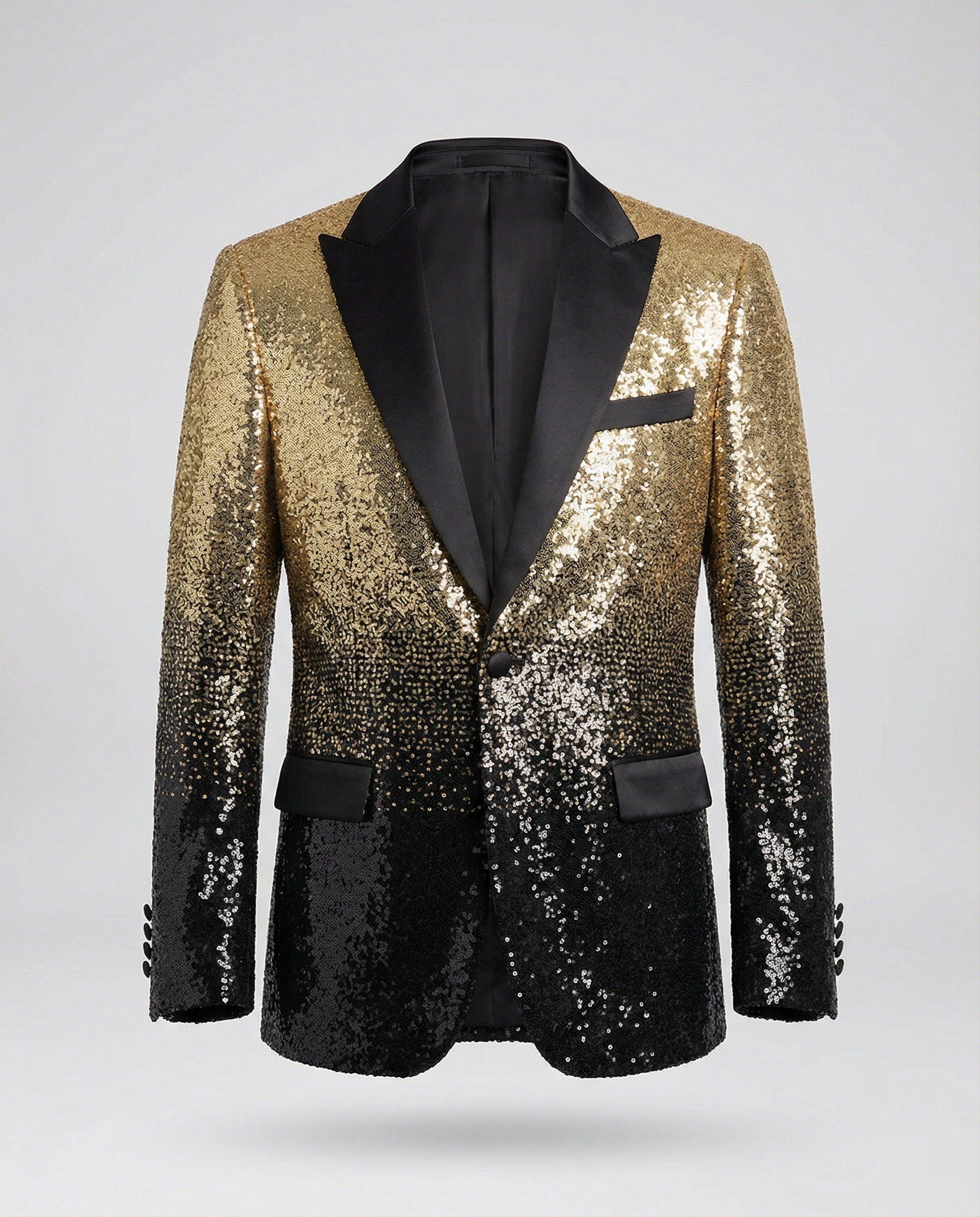 Herren glamouröser Pailletten Blazer R&B