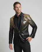 Herren glamouröser Pailletten Blazer R&B