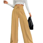 Damen Elegante und bequeme Freizeithose mit elastischem Bund und weitem Bein R&B