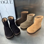 Damen Fleecegefütterte Winterstiefel aus weichem Wildleder R&B