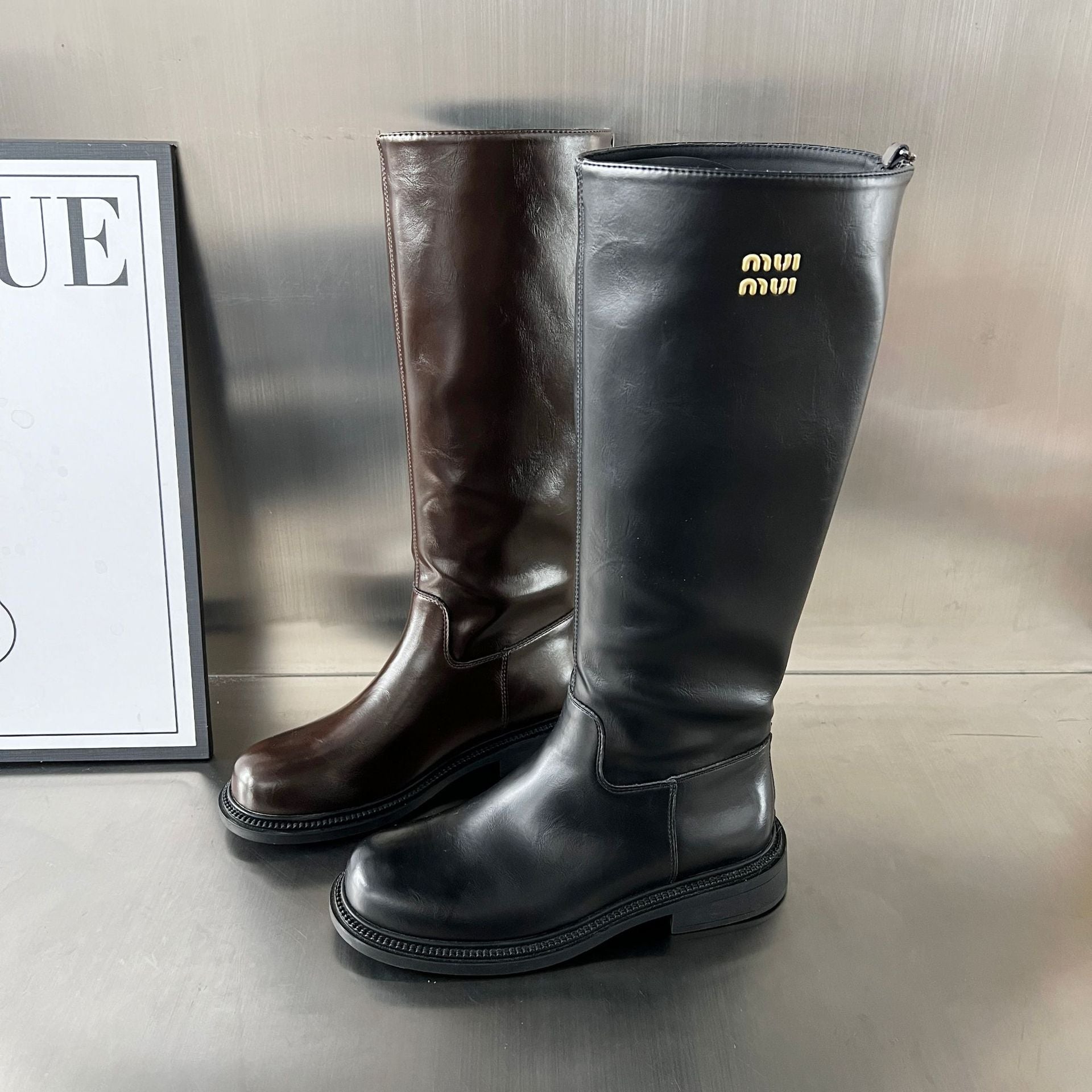 Damen Hochwertige Leder-Stiefel mit bequemem Innenfutter und robustem Profil R&B