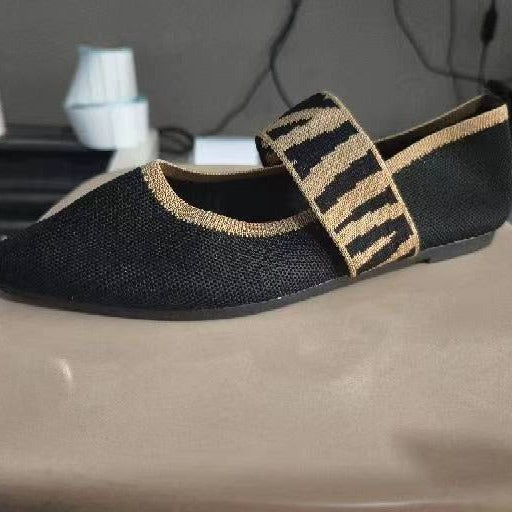Damen Atmungsaktive Slip-On Ballerinas mit flexiblem Riemen R&B