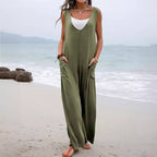 Damen Bequemer Sommeroverall mit weitem Schnitt und praktischen Taschen R&B