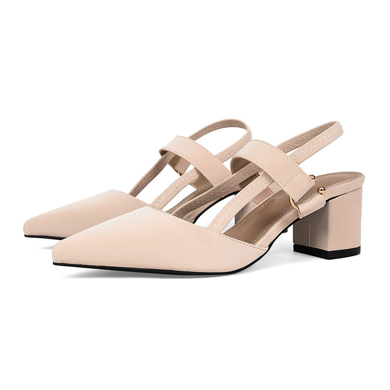 Damen Slingback-Pumps mit elegantem Design und stabilen Blockabsätzen R&B