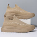 Damen Trendige Slip-On Sneakers mit atmungsaktiver Strickoberfläche und rutschfester Sohle R&B