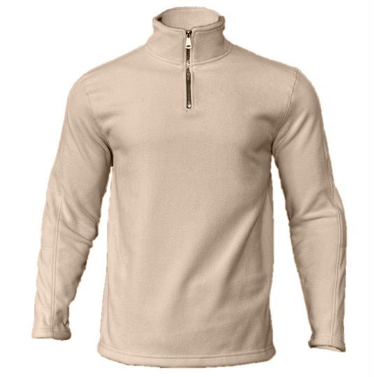 Herren Fleece-Oberteil mit kurzem Reißverschluss und hohem Kragen R&B