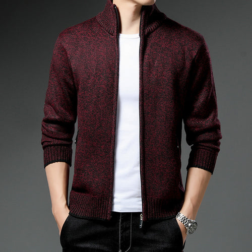 Herren Fleecejacke mit hochgeschlossenem Kragen und praktischen Reißverschlusstaschen R&B