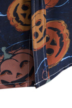 Herren Kurzarmhemd mit fröhlichem Halloween-Motiv