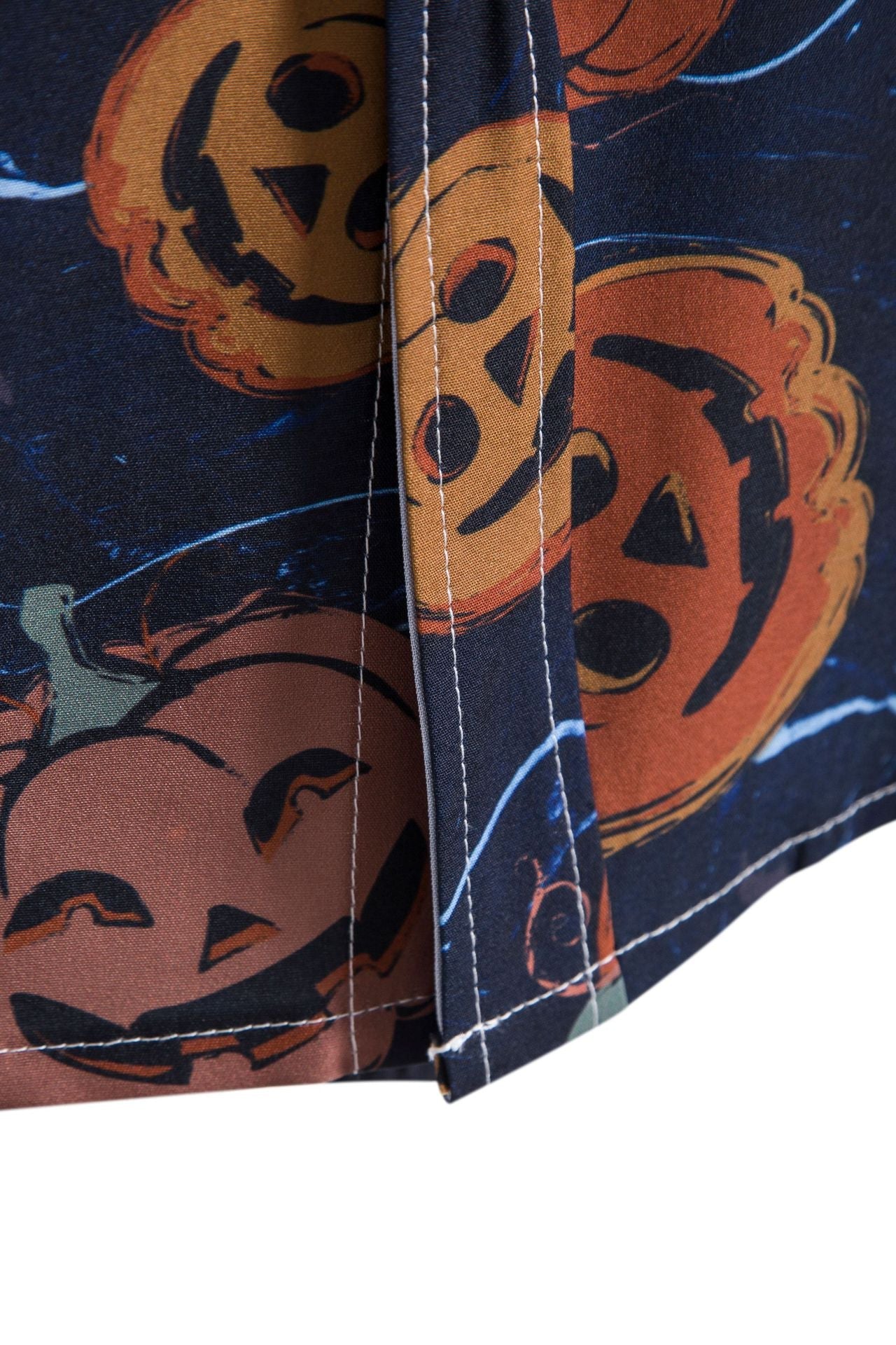 Herren Kurzarmhemd mit fröhlichem Halloween-Motiv