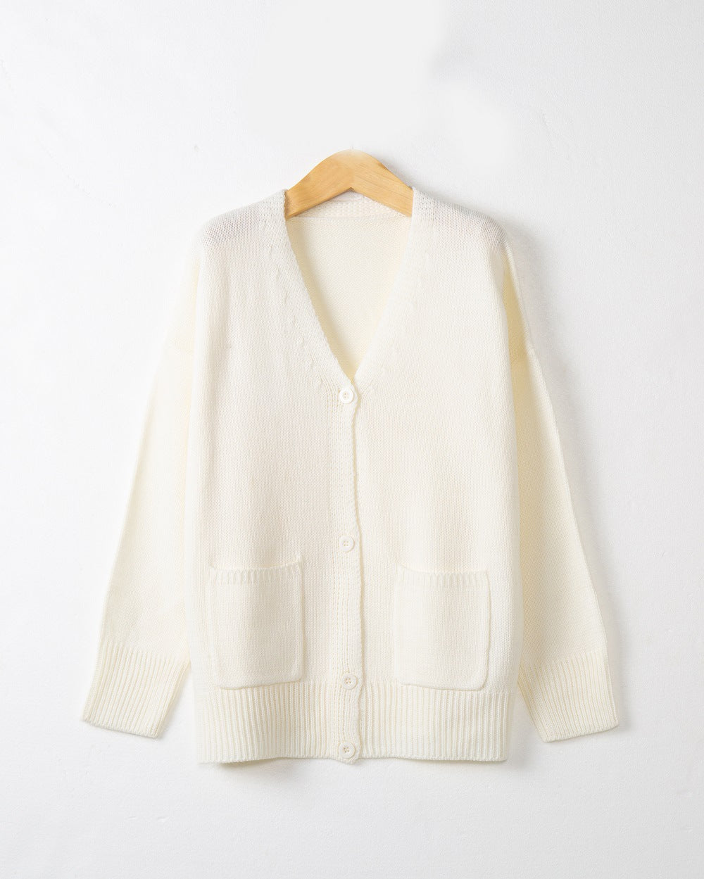 Damen Grobstrick Cardigan mit praktischen Eingrifftaschen und V-Ausschnitt R&B
