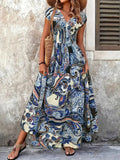 Damen Maxi-Kleid mit floralem Paisley-Muster und schmeichelndem Schnitt R&B