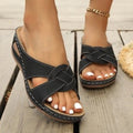 Damen Komfortable und stilvolle Riemensandalen mit geflochtenem Design R&B