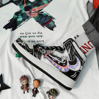 Damen Sportliche High-Top Sneakers mit auffälligem grafischem Design