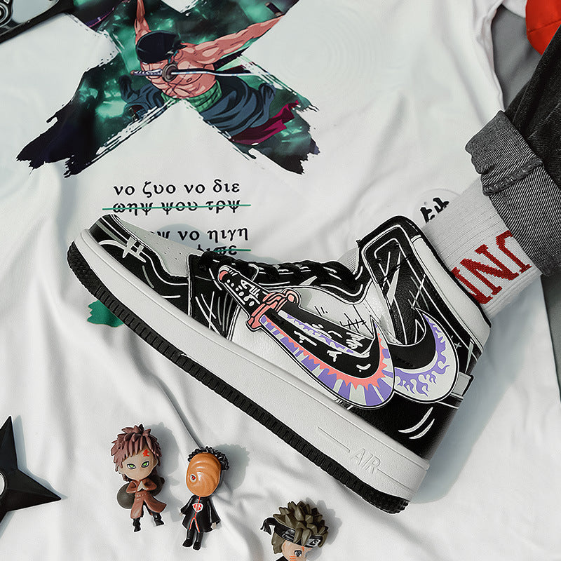 Damen Sportliche High-Top Sneakers mit auffälligem grafischem Design