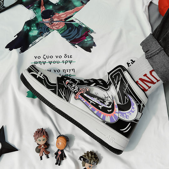 Damen Sportliche High-Top Sneakers mit auffälligem grafischem Design R&B
