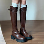 Damen Stiefel mit modischen Nietenakzenten und robustem Blockabsatz R&B