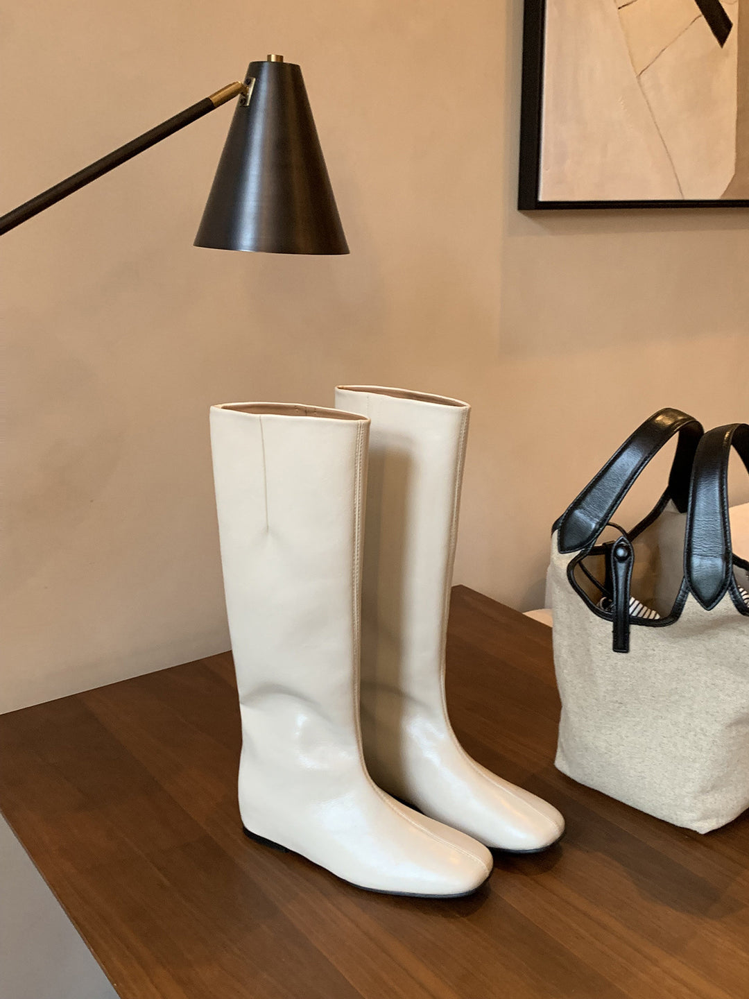 Damen Elegante Overknee-Stiefel aus hochwertigem Leder R&B