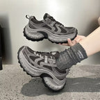 Damen Sportliche Chunky Sneakers mit rutschfester Sohle und atmungsaktiver Mesh-Konstruktion R&B