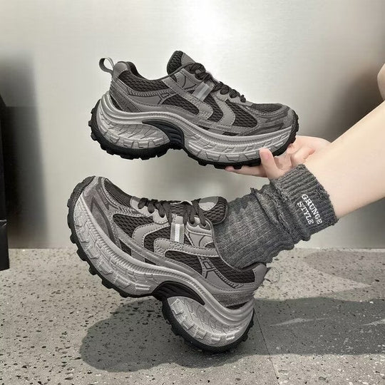 Damen Sportliche Chunky Sneakers mit rutschfester Sohle und atmungsaktiver Mesh-Konstruktion R&B