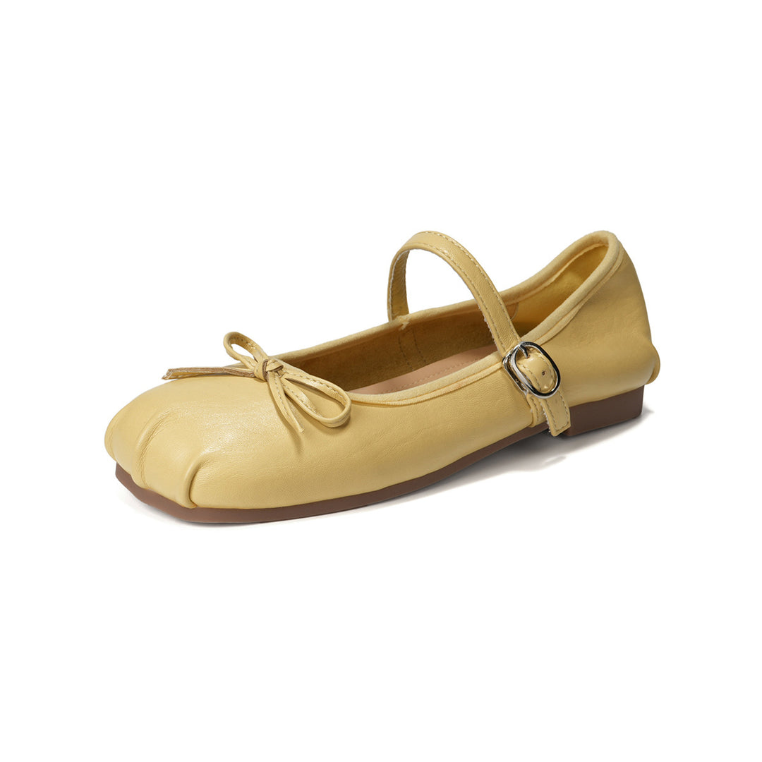 Damen Ballerinas mit modischem Schleifenakzent und elegantem Metallic-Finish R&B