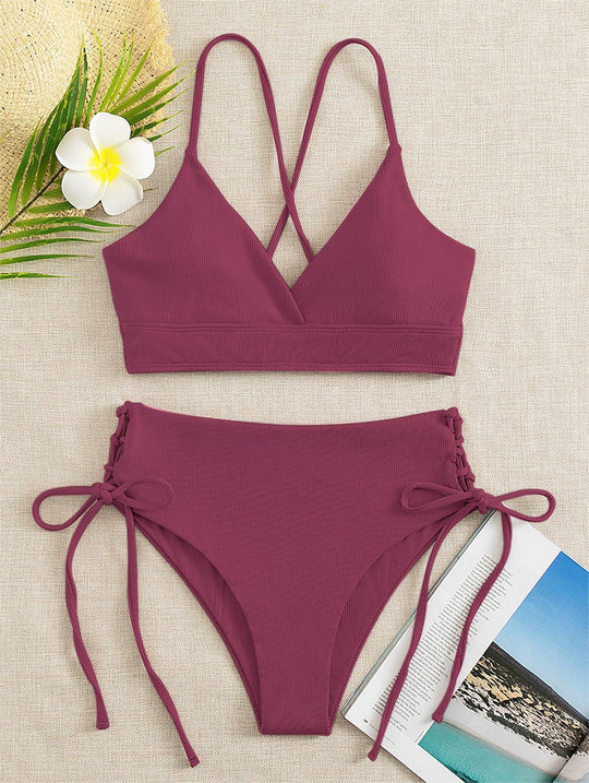 Damen Triangel-Bikini mit raffinierten Kordeldetails R&B