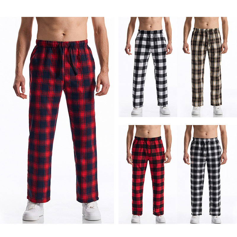 Herren komfortable Karohose R&B