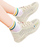 Damen atmungsaktive Freizeitsneaker mit perforiertem Obermaterial R&B